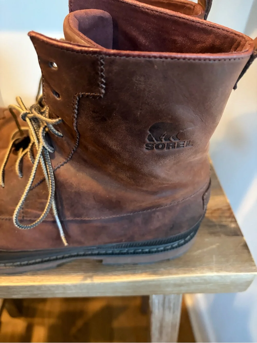 Sorel  madder Leather Mens Waterproof Work Boots size   11 wingtip